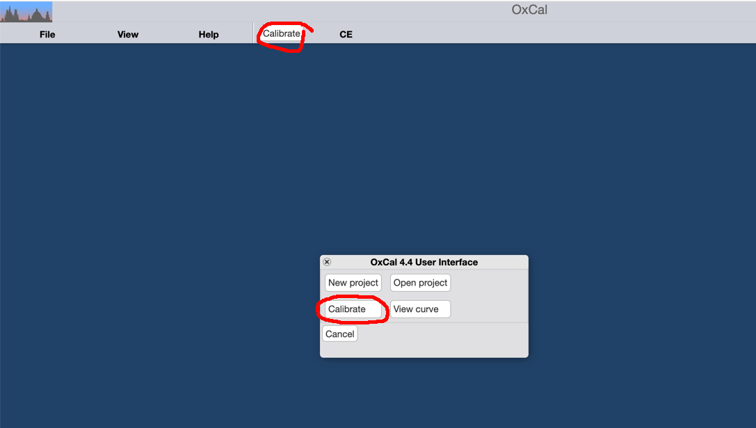 Calibrating a single date in OxCal.